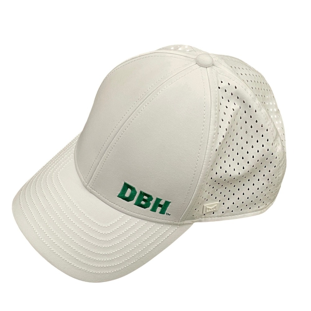 Melin A-Game Hydro Hat Mens OSFA White Perforated Snapback Cap Water Resistant